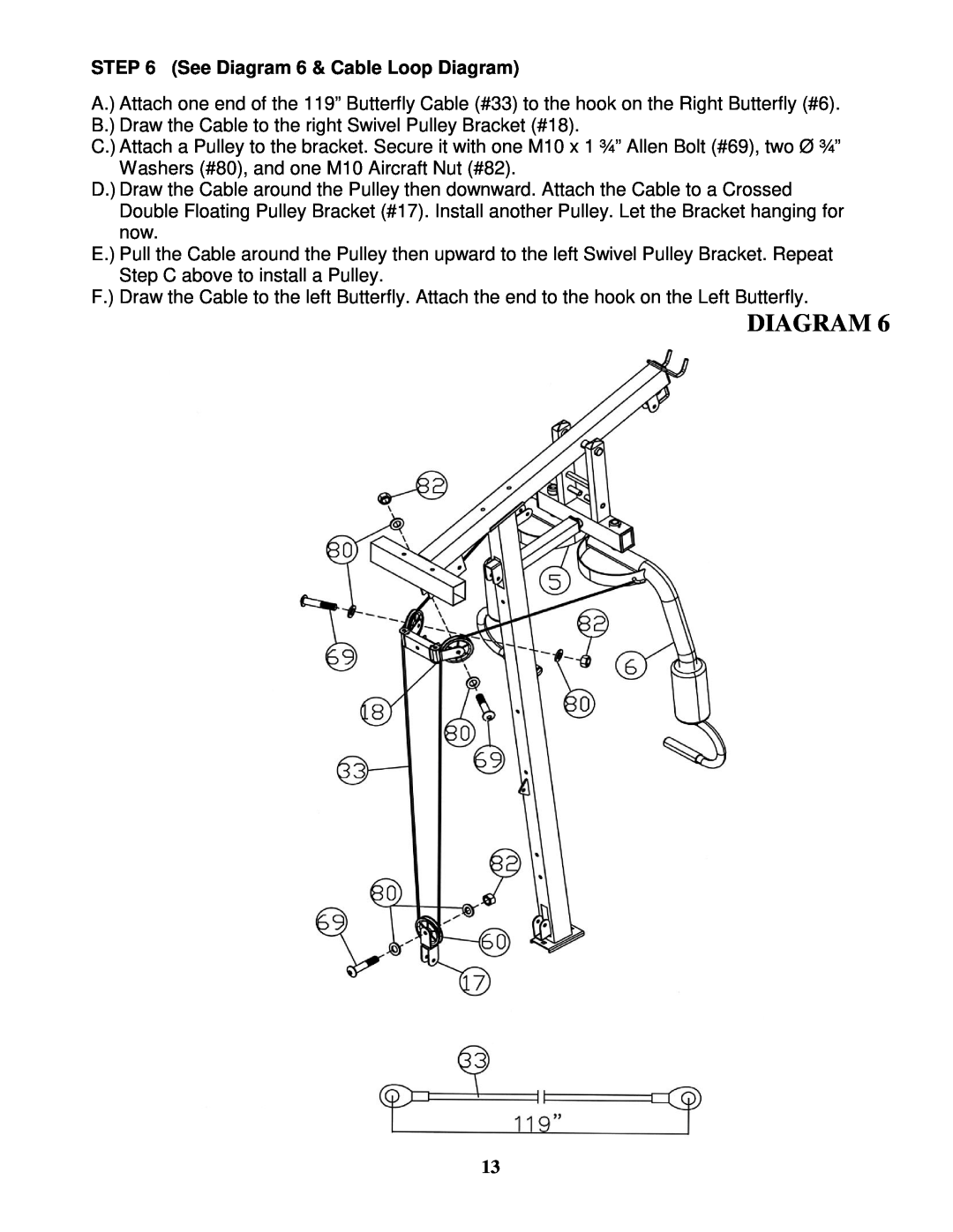 Impex WM-1501 manual See Diagram 6 & Cable Loop Diagram 