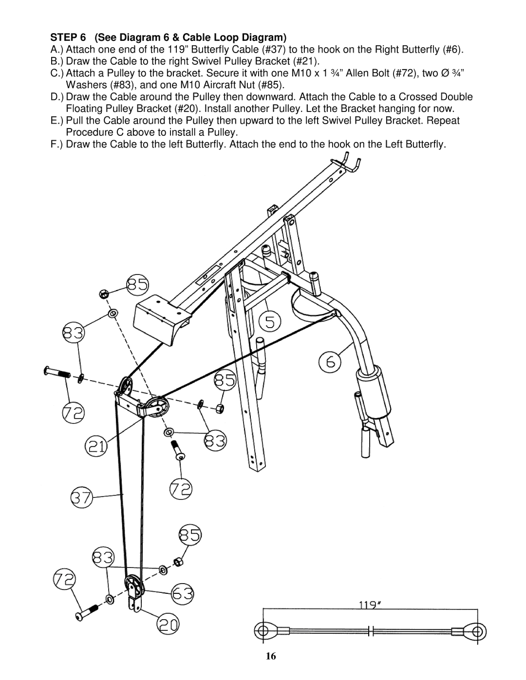 Impex WM-1505 manual See Diagram 6 & Cable Loop Diagram 