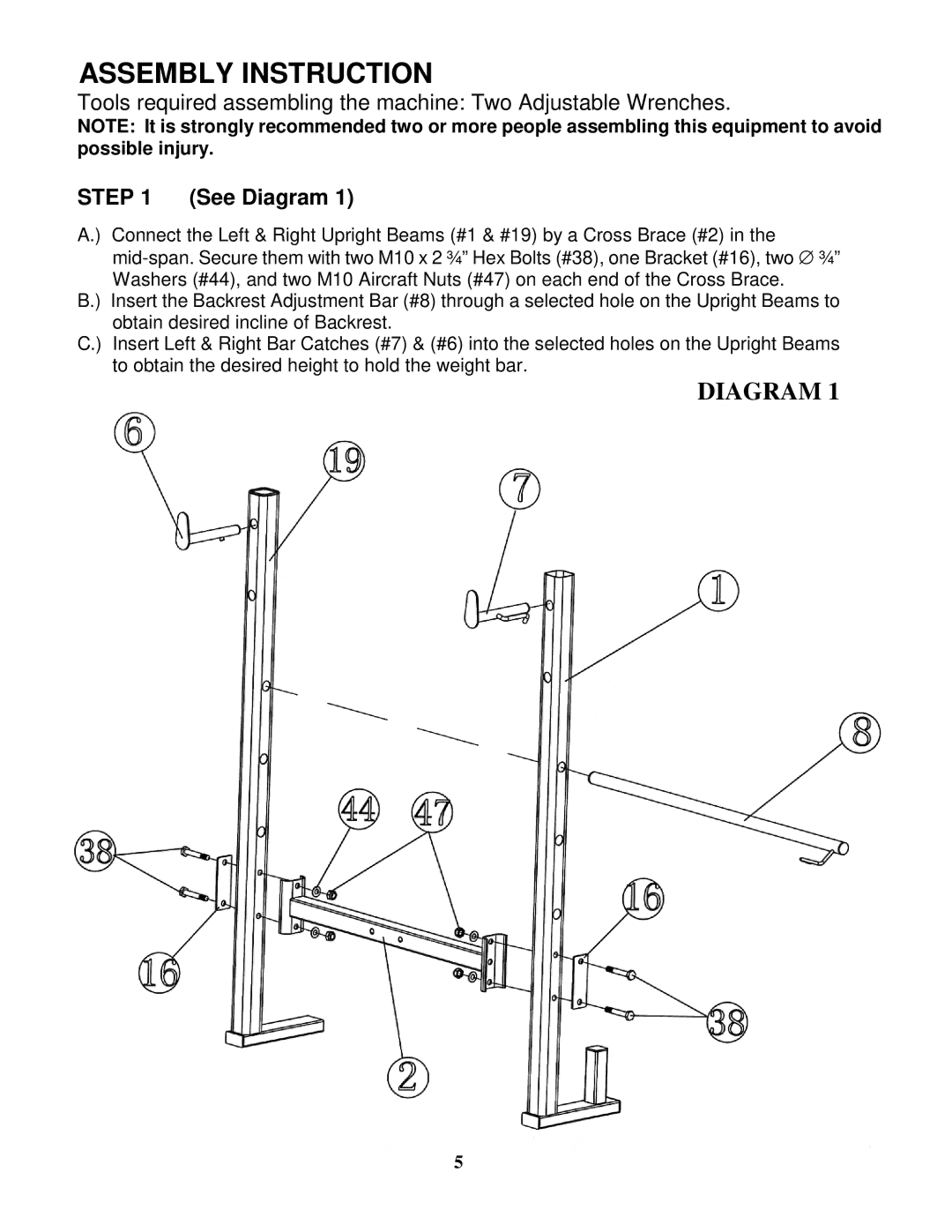 Impex WM-205 manual Assembly Instruction 