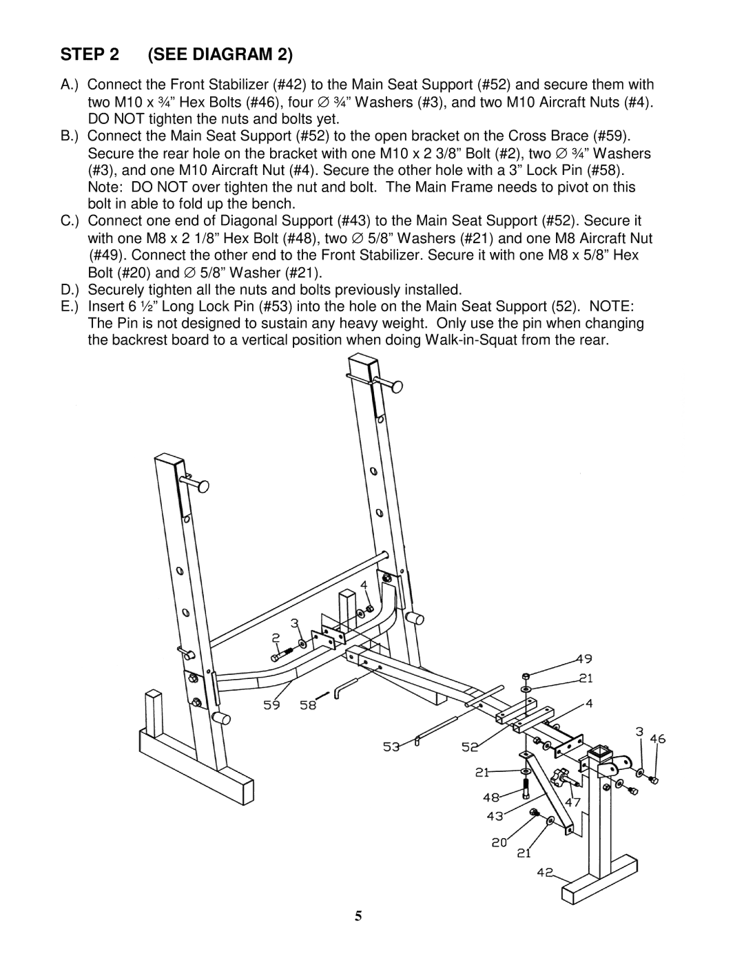 Impex WM-348.1 manual Step See Diagram 