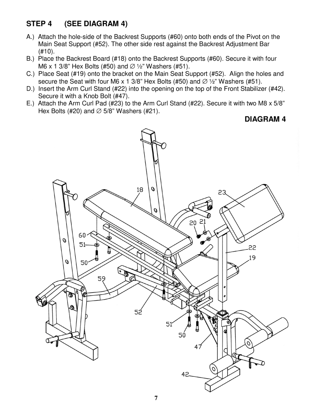 Impex WM-348.1 manual Step See Diagram 