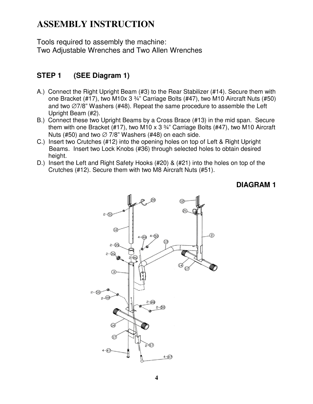 Impex WM-MXS manual Assembly Instruction 