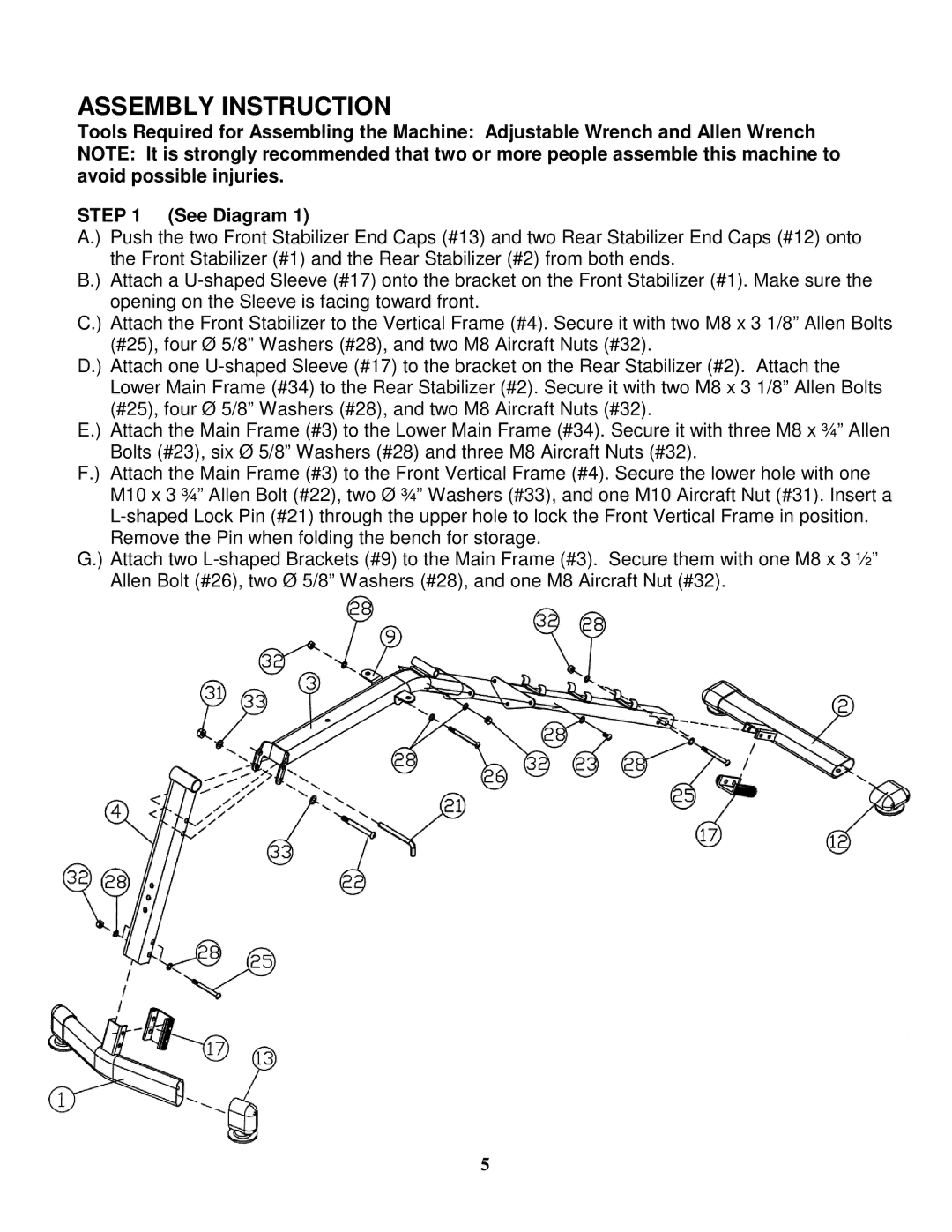 Impex WMGG-224 manual Assembly Instruction 