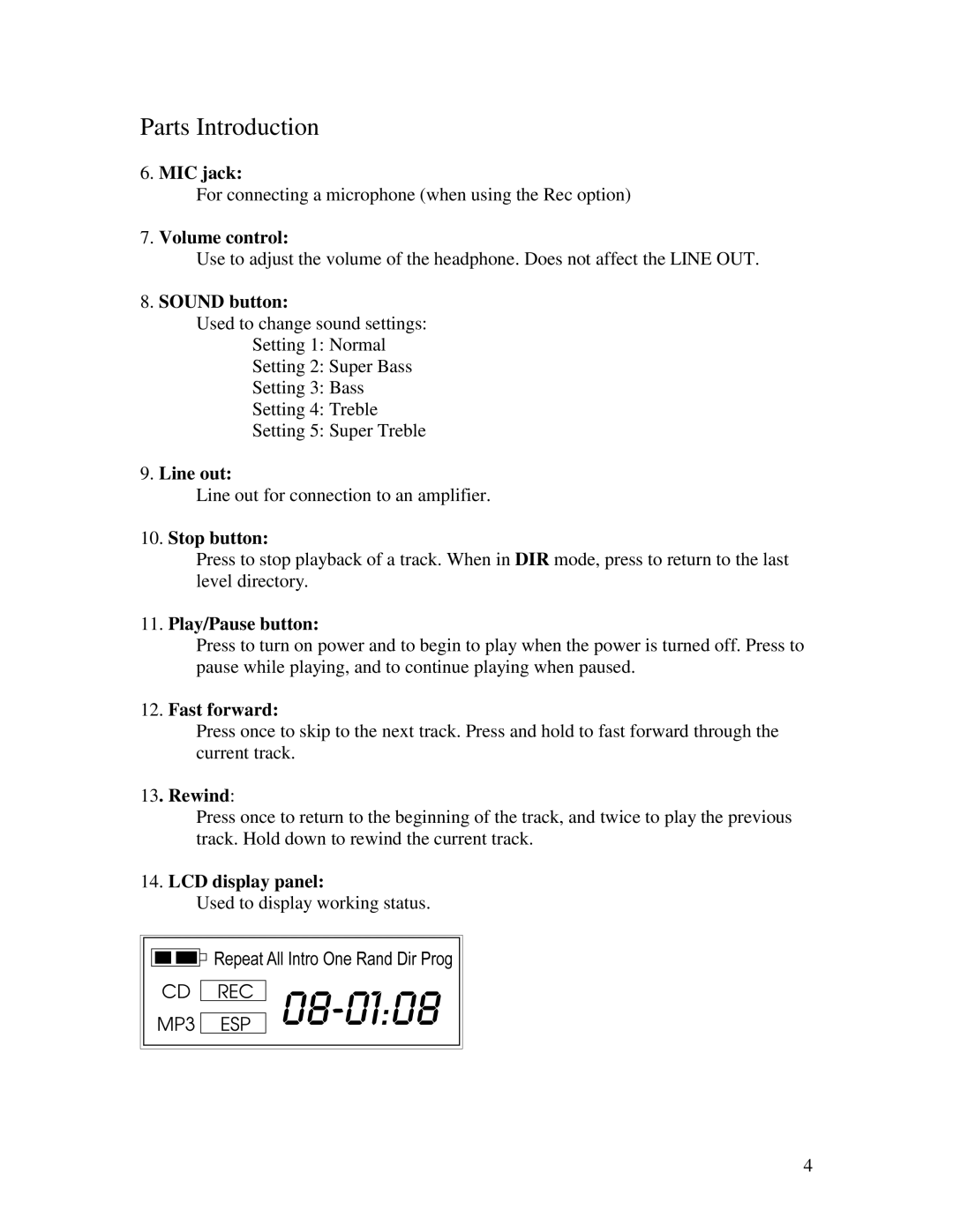 Impression Products MAX-300 manual Parts Introduction 