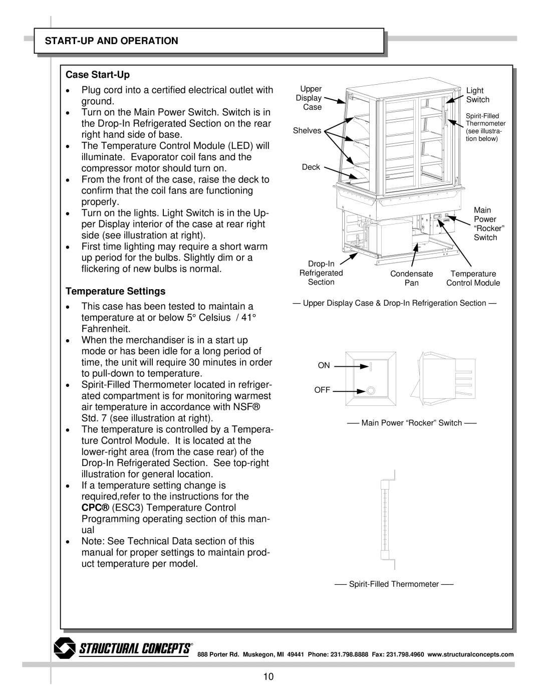 Impulse DO3637R, DO4823R, DO4837R, DO3623R dimensions START-UP and Operation, Case Start-Up, Temperature Settings 