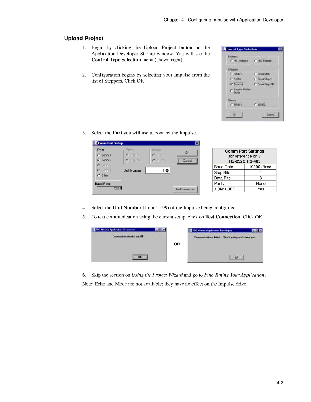 Impulse PCW-5181 user manual Upload Project 