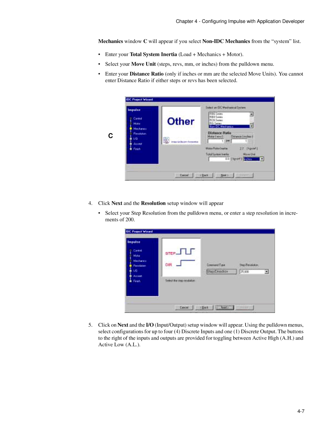 Impulse PCW-5181 user manual Configuring Impulse with Application Developer 