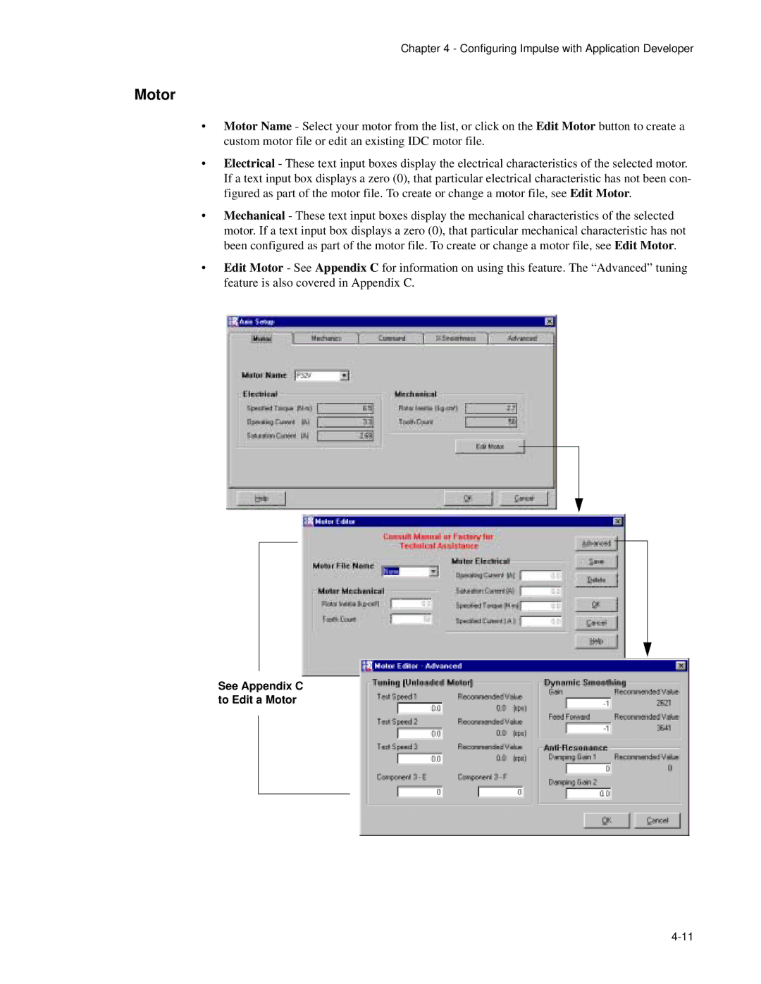 Impulse PCW-5181 user manual See Appendix C to Edit a Motor 