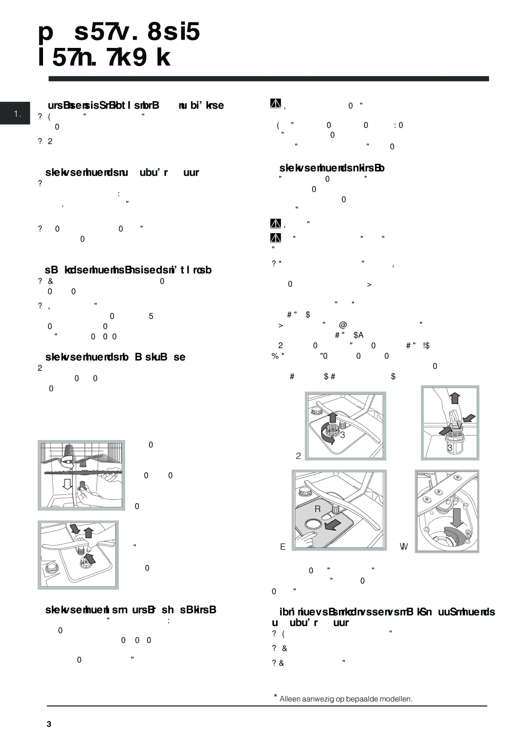 Indesit DFG 262 operating instructions Onderhoud en verzorging 