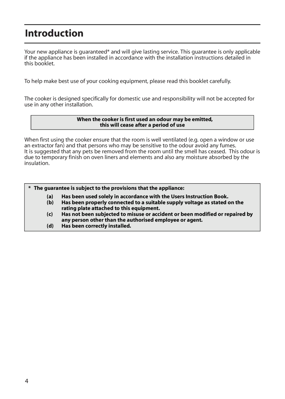 Indesit FDE20 manual Introduction 