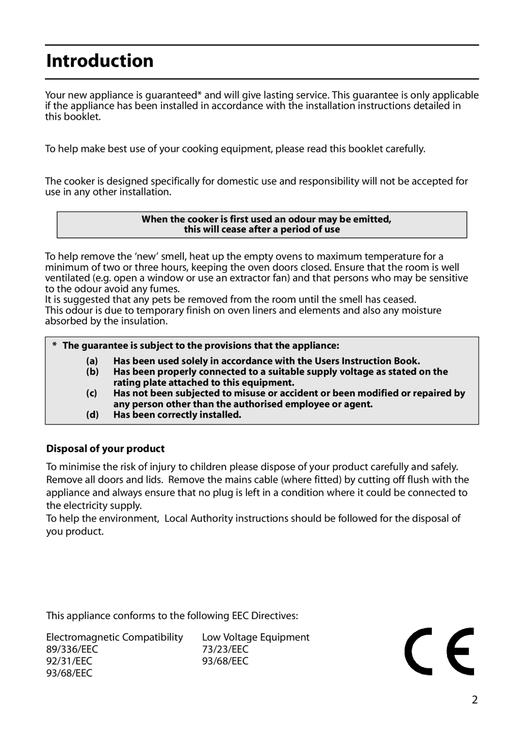 Indesit FID20, FIDM20 manual Introduction, Disposal of your product 