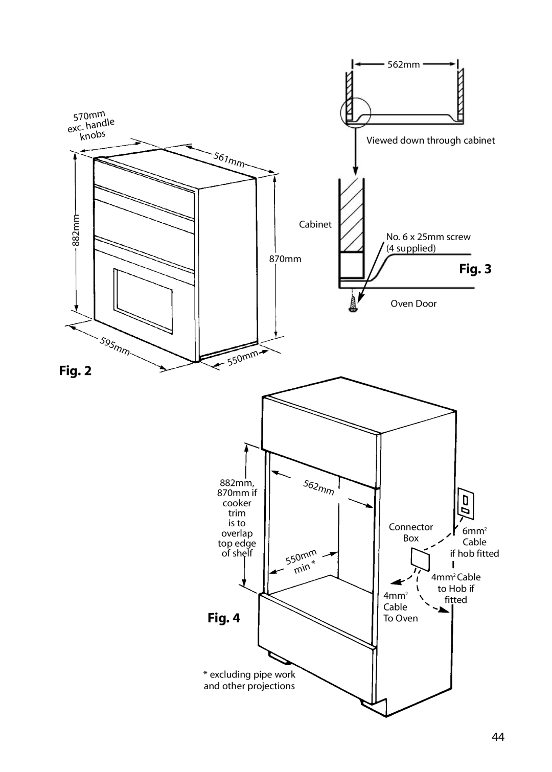 Indesit FID20 Mk2, FIDM20 Mk2 manual 595mm 