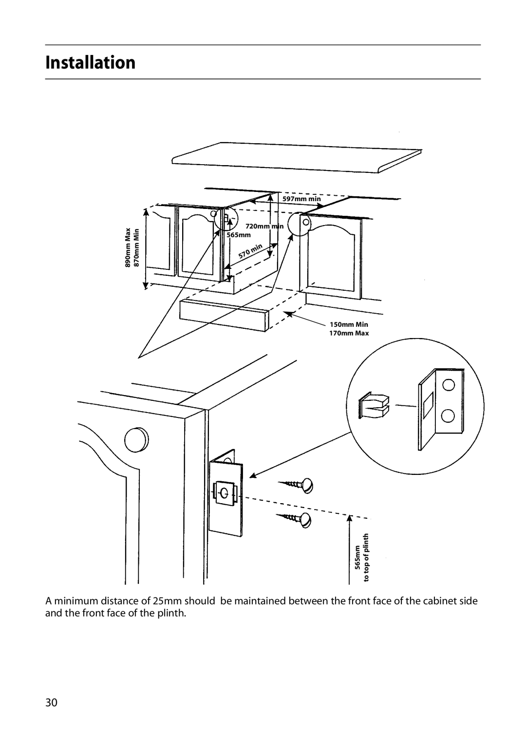 Indesit FIU20 manual Top 