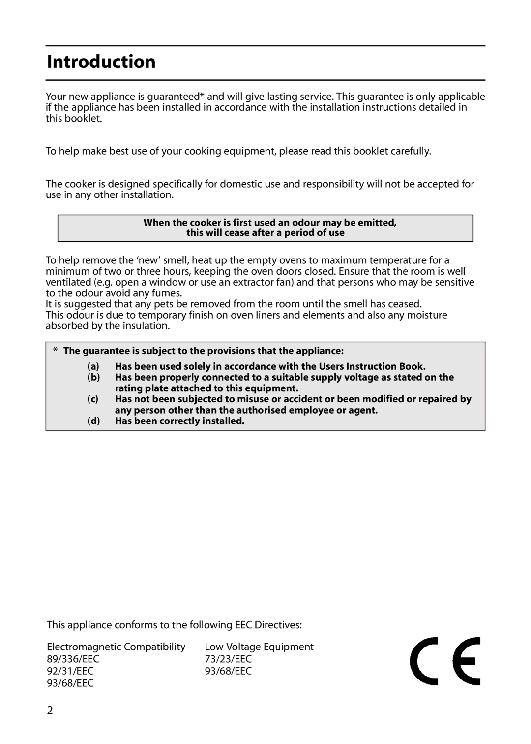 Indesit FIU20 manual Introduction 