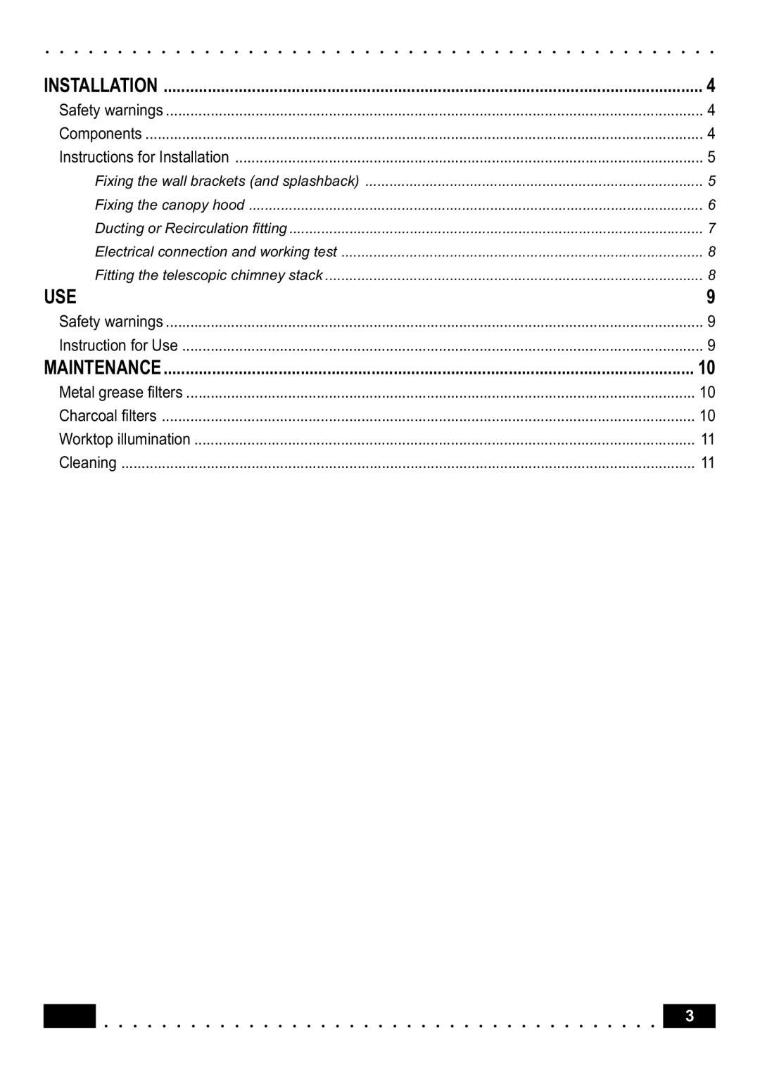 Indesit HI591 IXUK, HI561 IXUK manual Use 