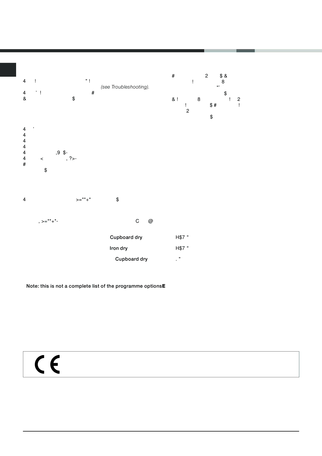 Indesit IDCA 835 S Spare parts, Comparative programmes, Before contacting the Technical Assistance EN Centre 