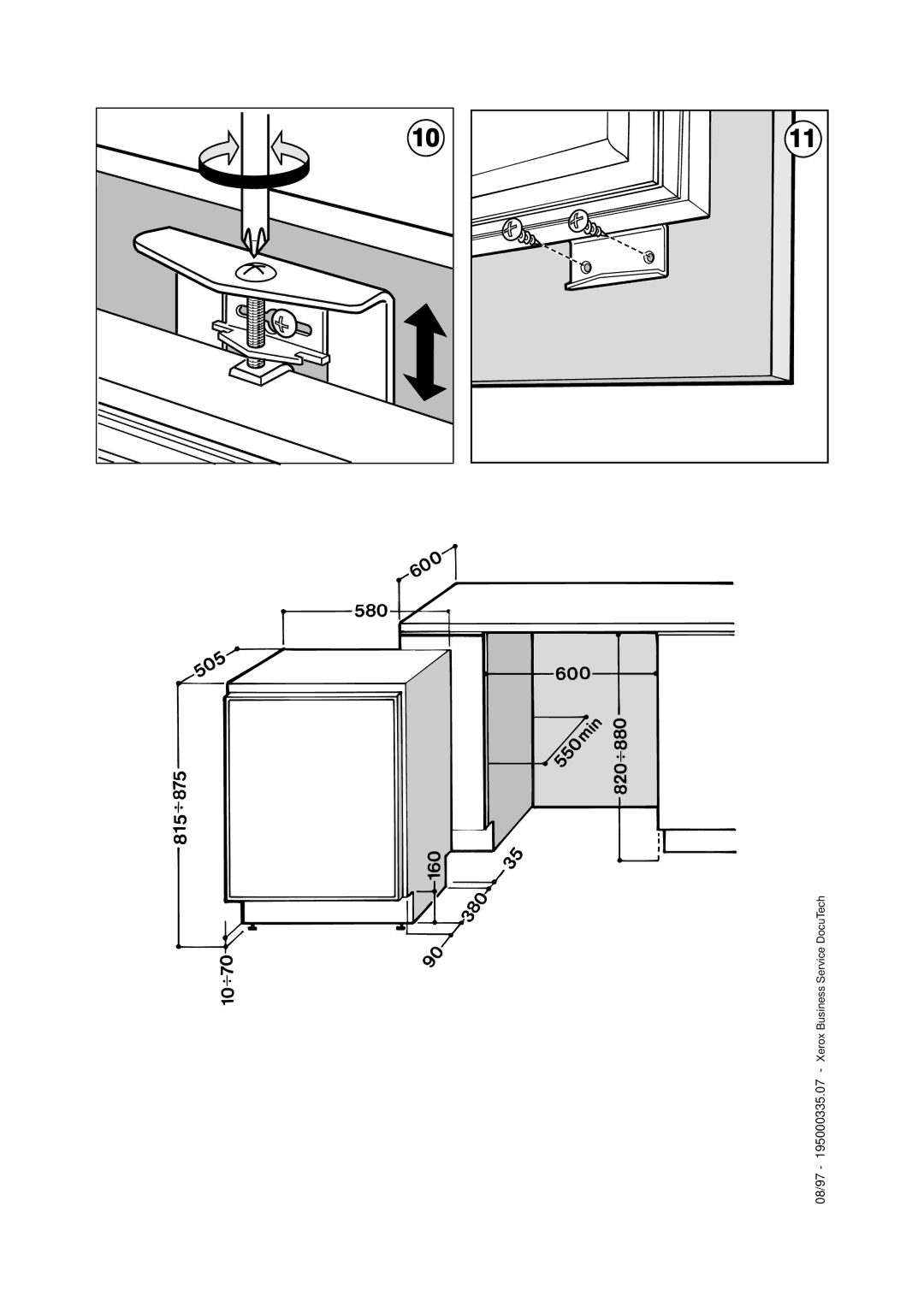 Indesit INTSZ1610UK manual 08/97 195000335.07 Xerox Business Service DocuTech 