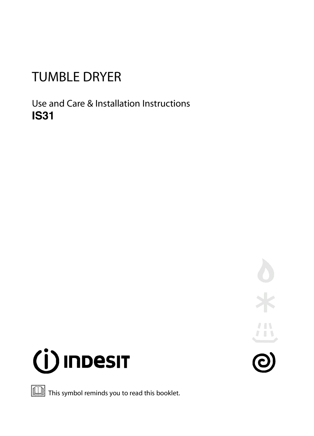 Indesit IS31 installation instructions Tumble Dryer 