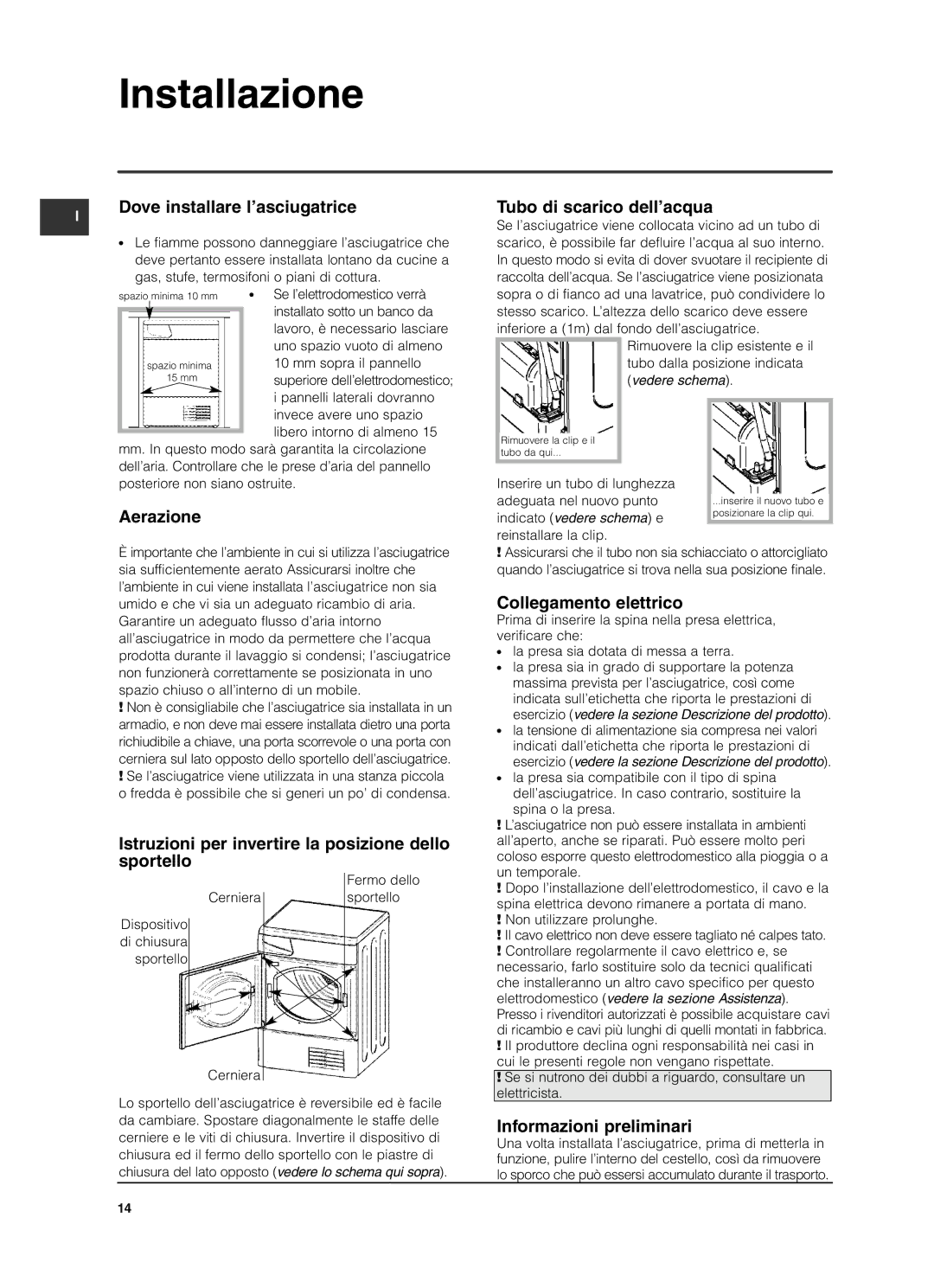 Indesit ISL79CS manual Installazione 