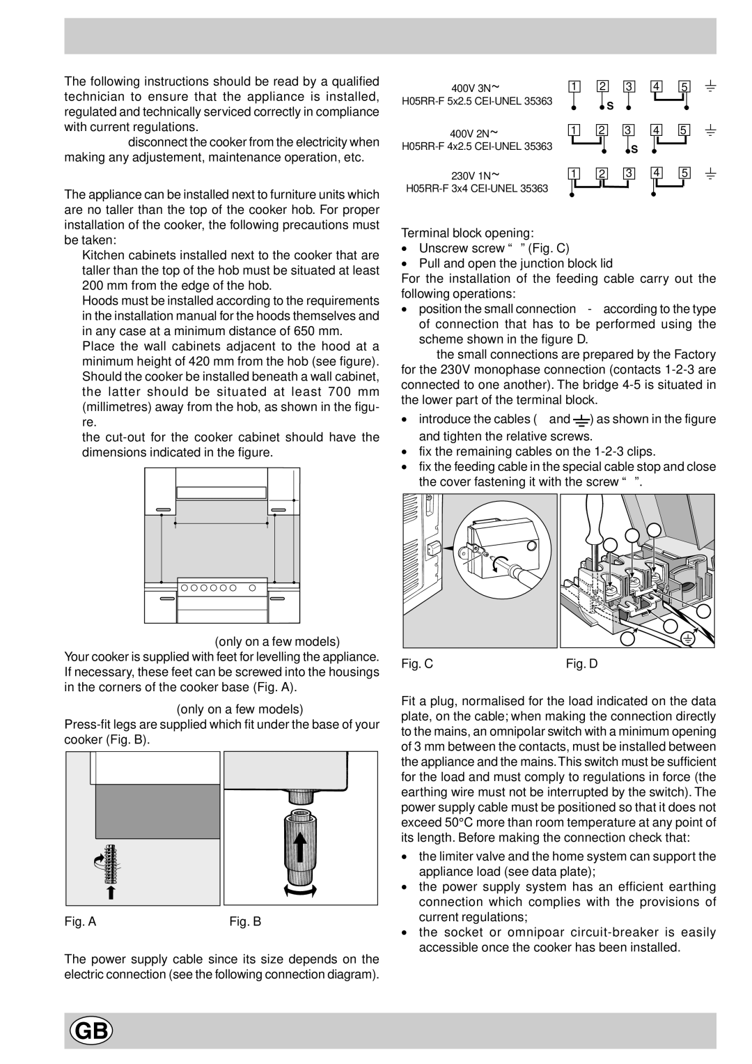 Indesit K3E11/R manual Installation 