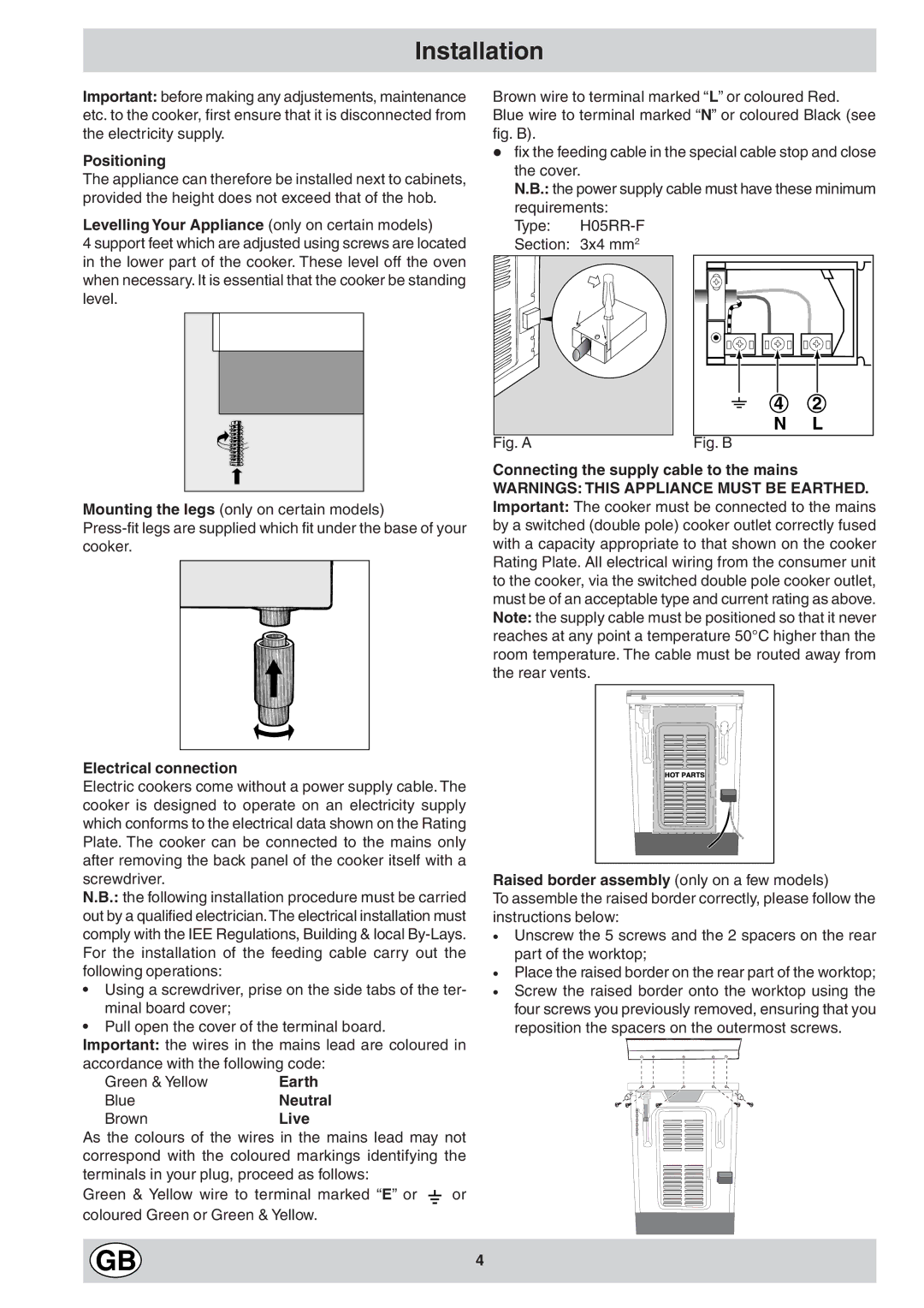 Indesit K6E32/G manual Installation 