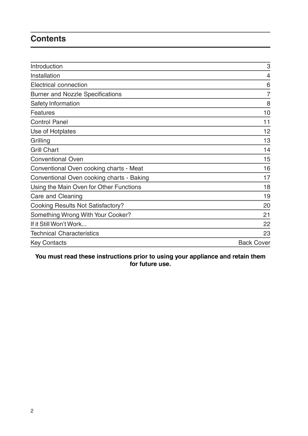 Indesit KD3G11/G manual Contents 