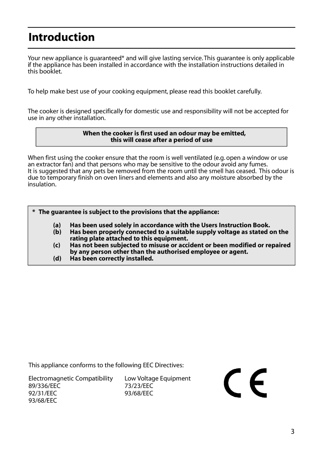 Indesit KD6E35W manual Introduction 