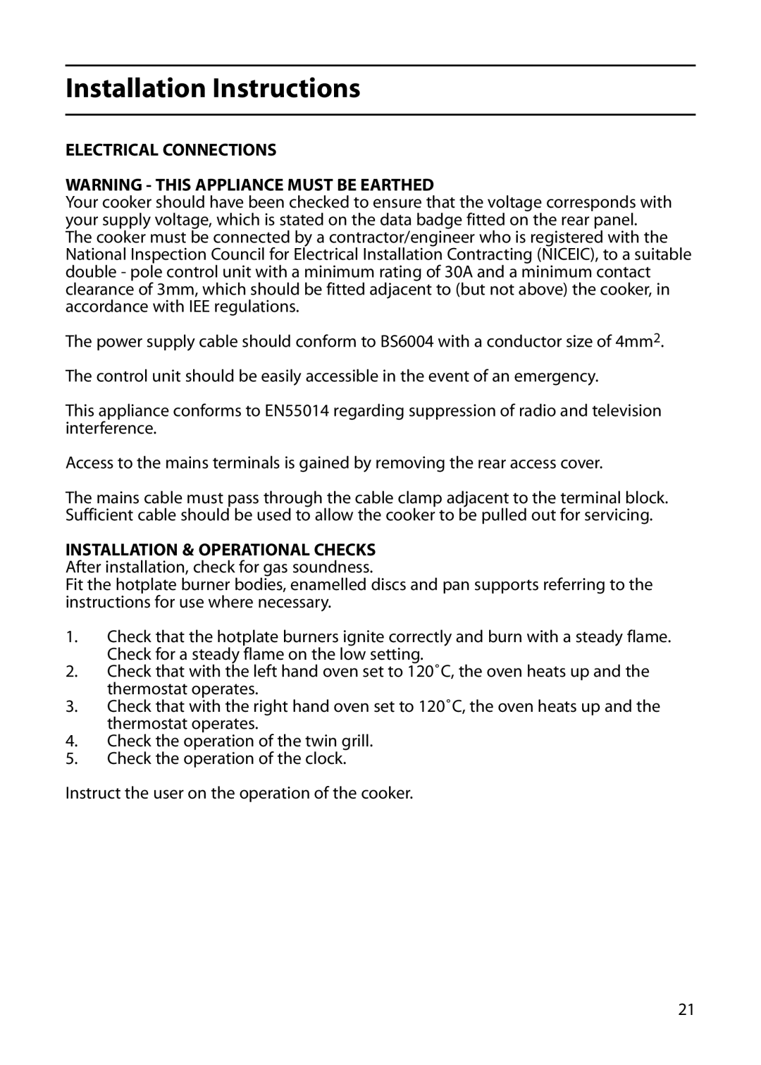 Indesit KP100IX manual Electrical Connections 