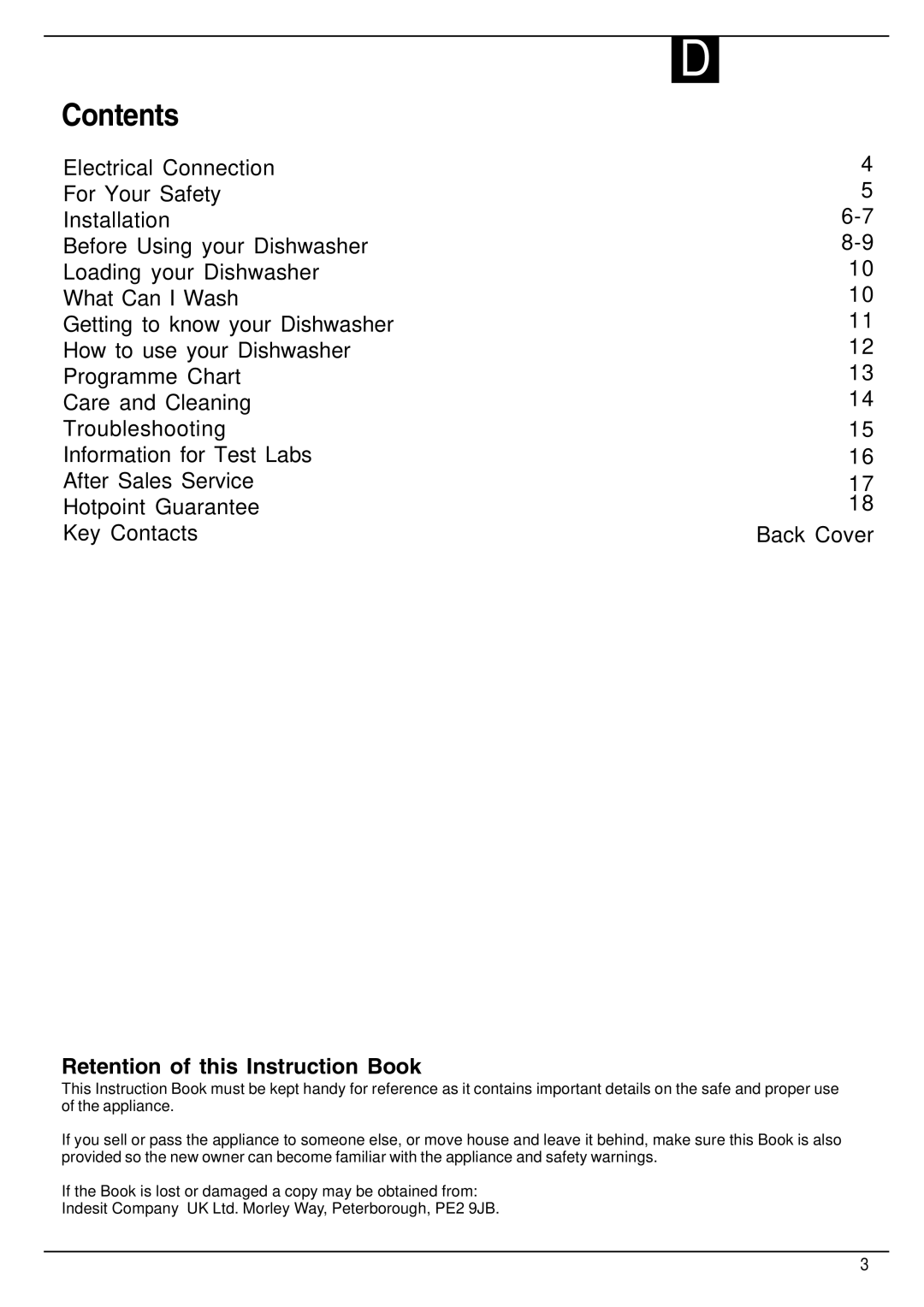 Indesit SDW85, SDW80 manual Contents 