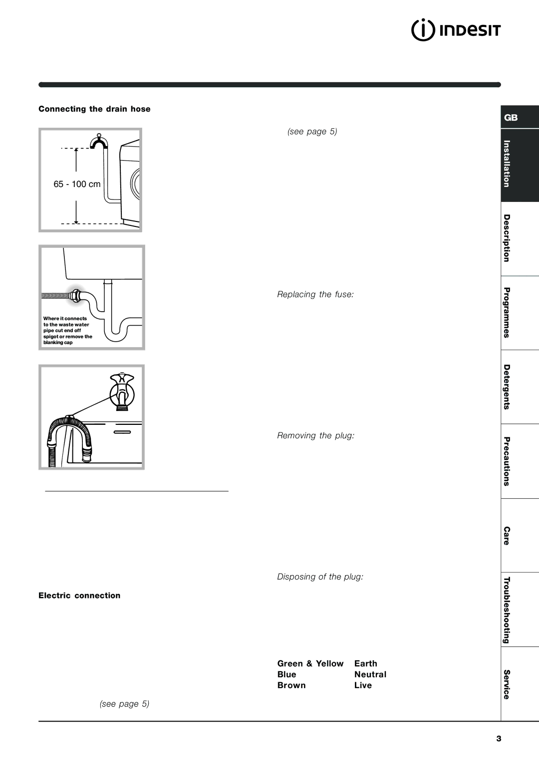 Indesit Washer-Dryer manual Supply voltage is included within the values 