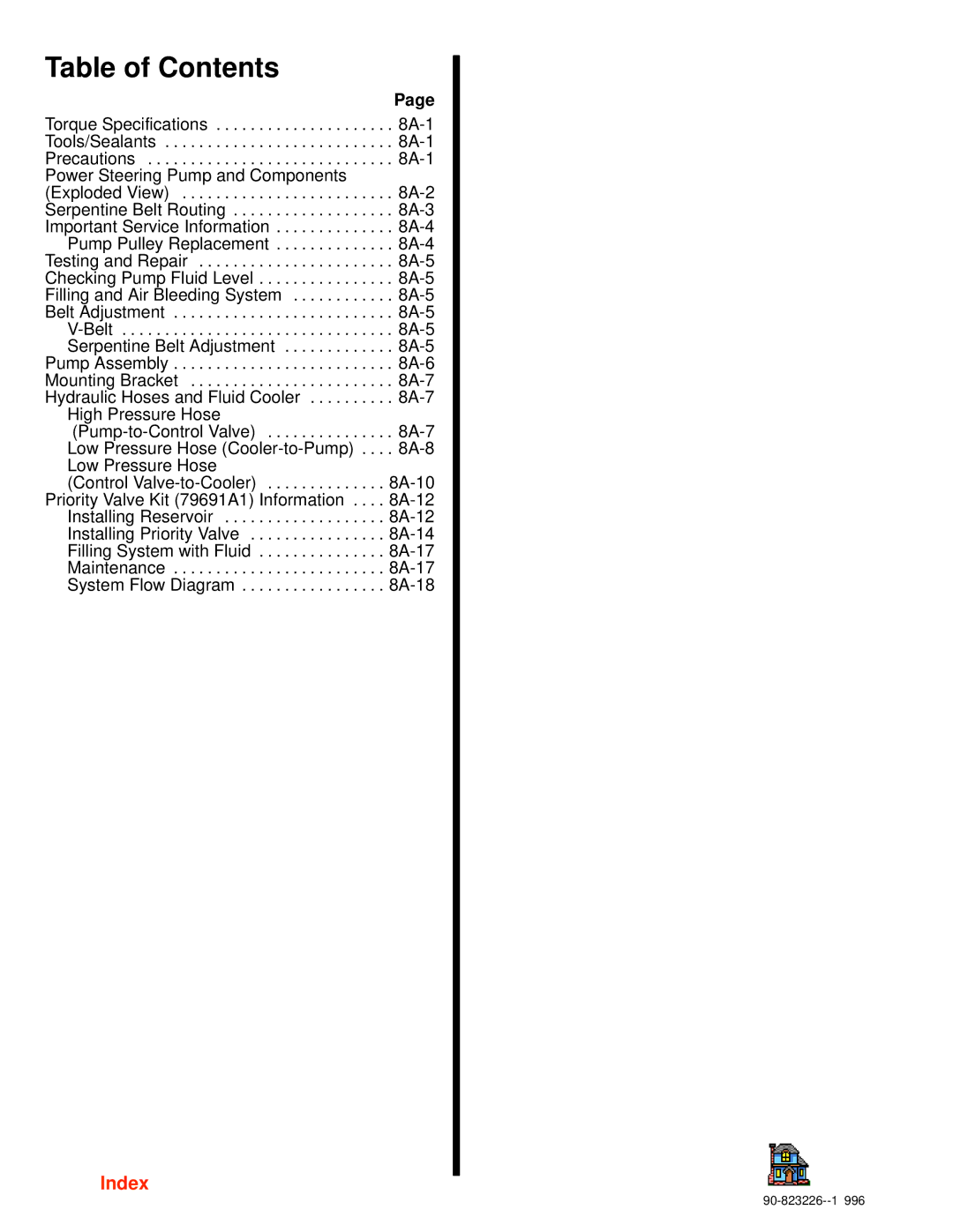 Index Interfurn 90-823226 manual Table of Contents 