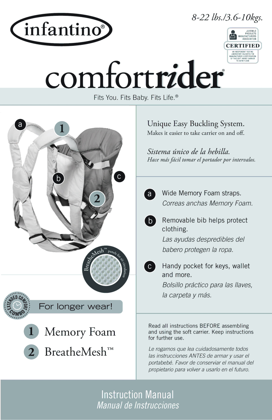 Infantino Comfort Rider manual 