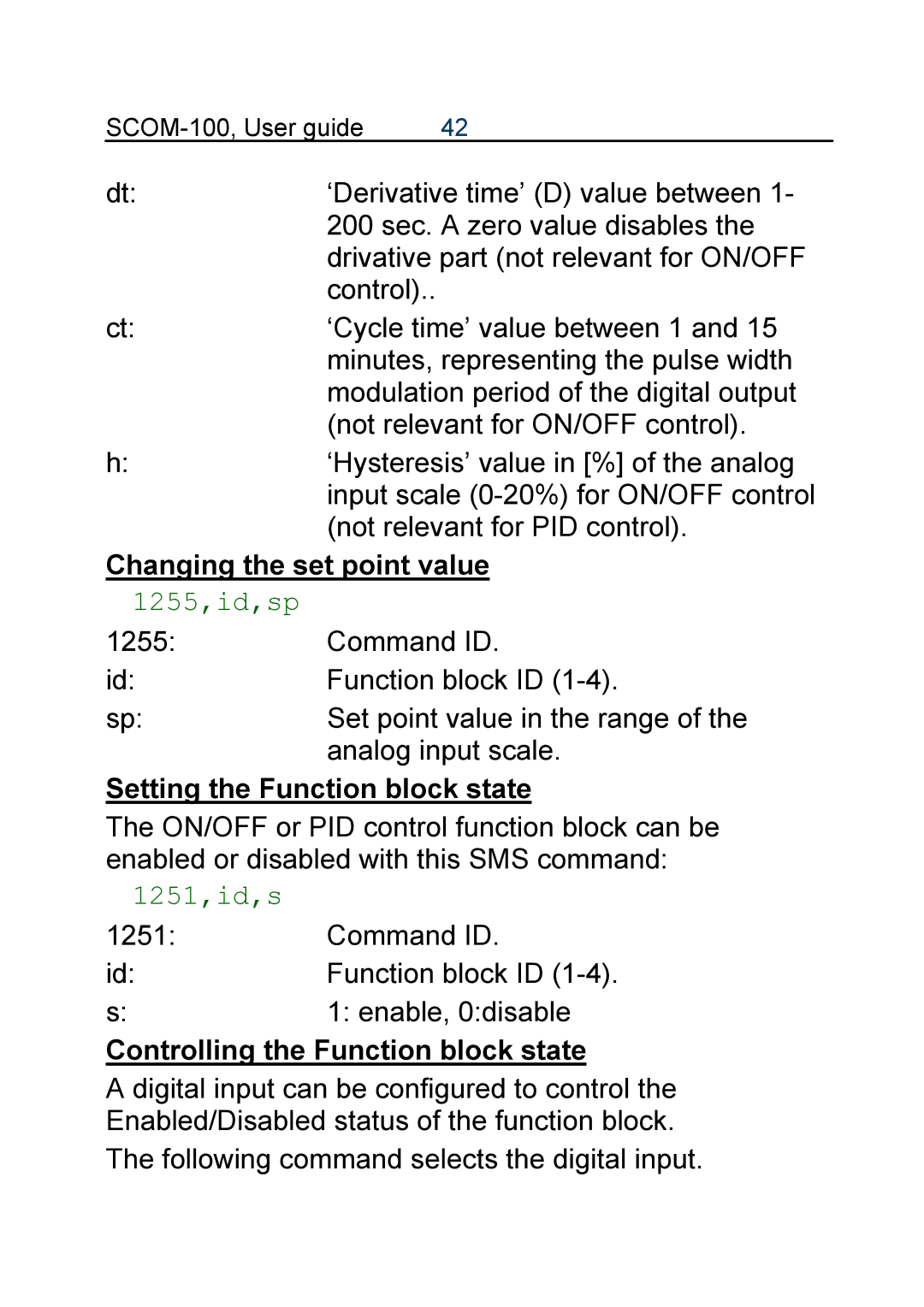 Infinite Peripherals SCOM-100 manual 1255,id,sp, 1251,id,s 