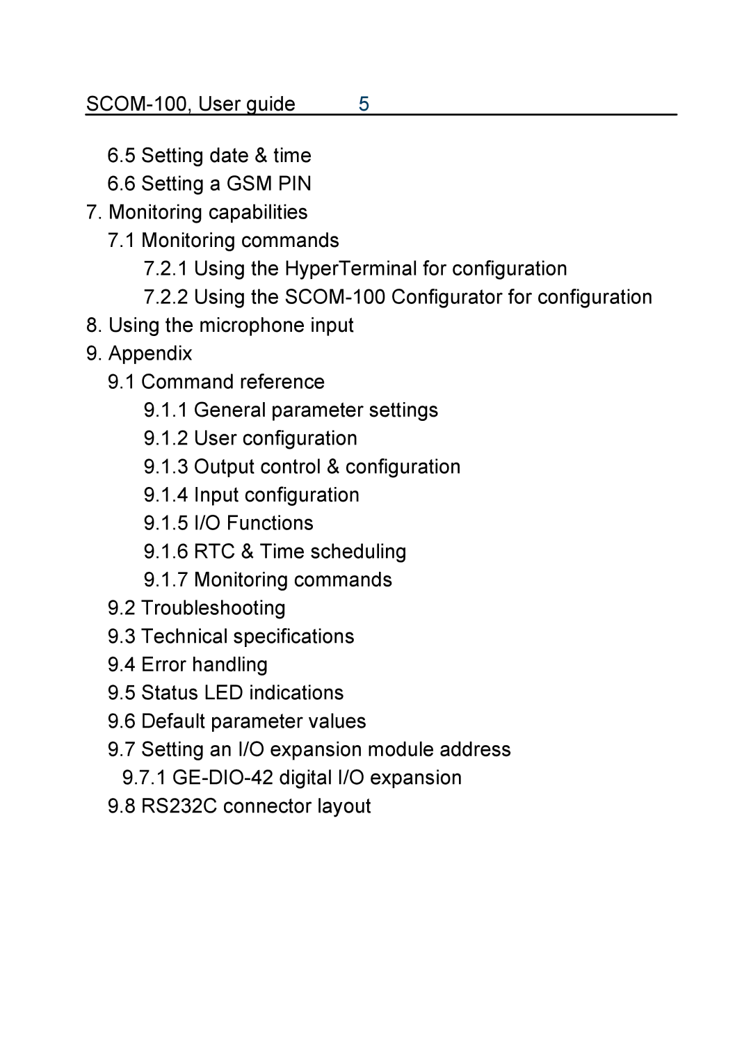 Infinite Peripherals SCOM-100 manual 