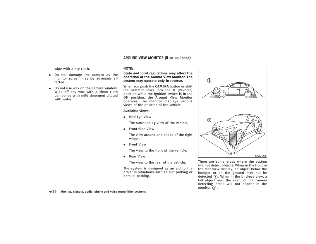 Infiniti S51-D owner manual SAA2148 