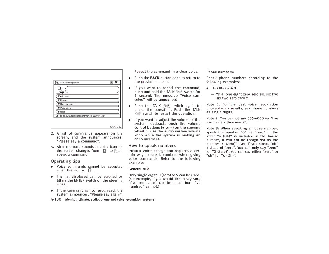 Infiniti S51-D owner manual SAA1932 