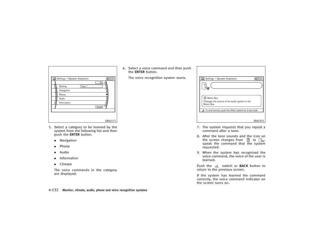 Infiniti S51-D owner manual SAA2171 