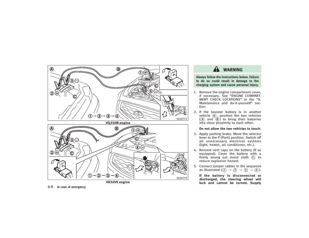 Infiniti S51-D owner manual VQ35HR engine VK50VE engine 