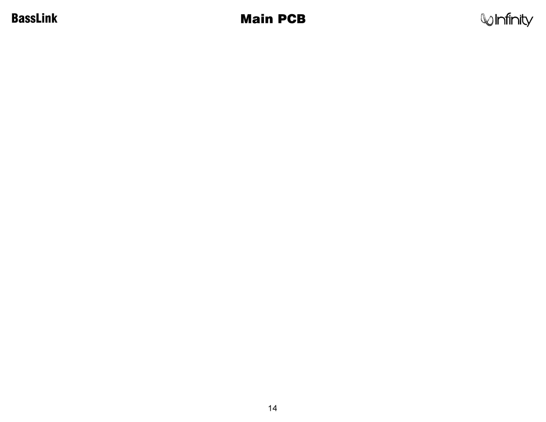 Infinity Bass Link service manual BassLink Main PCB 