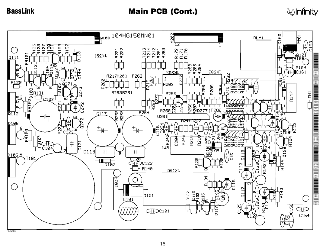 Infinity Bass Link service manual BassLink Main PCB 