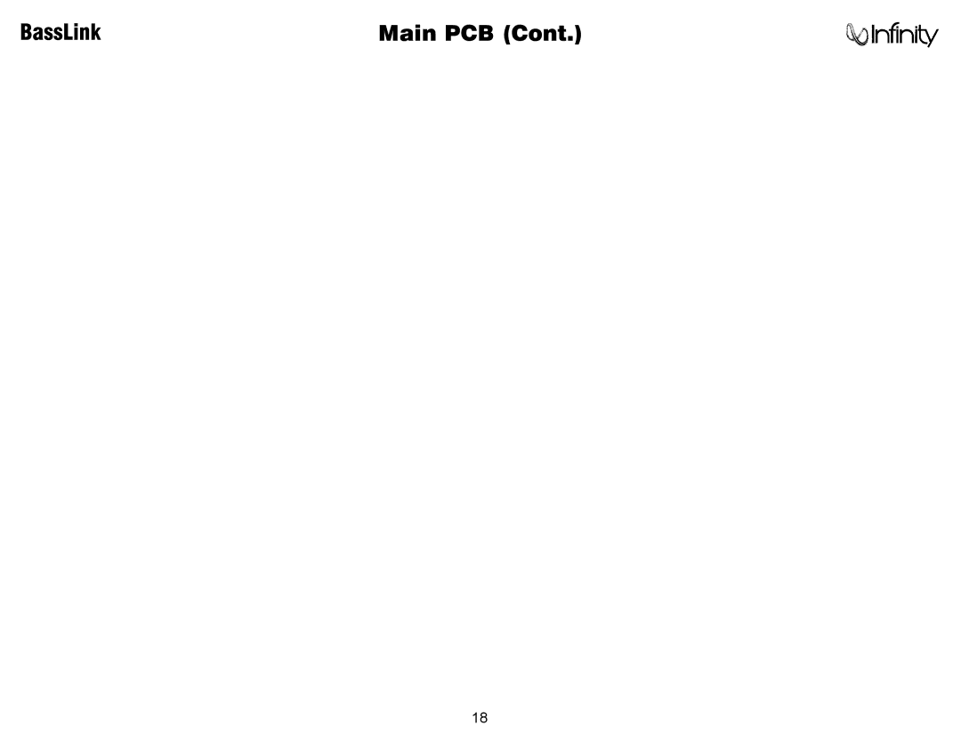 Infinity Bass Link service manual BassLink Main PCB 