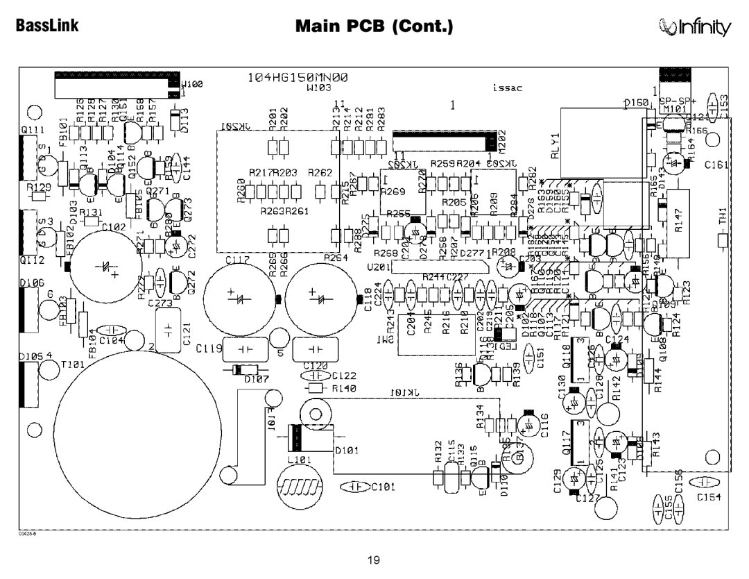 Infinity Bass Link service manual BassLink Main PCB 