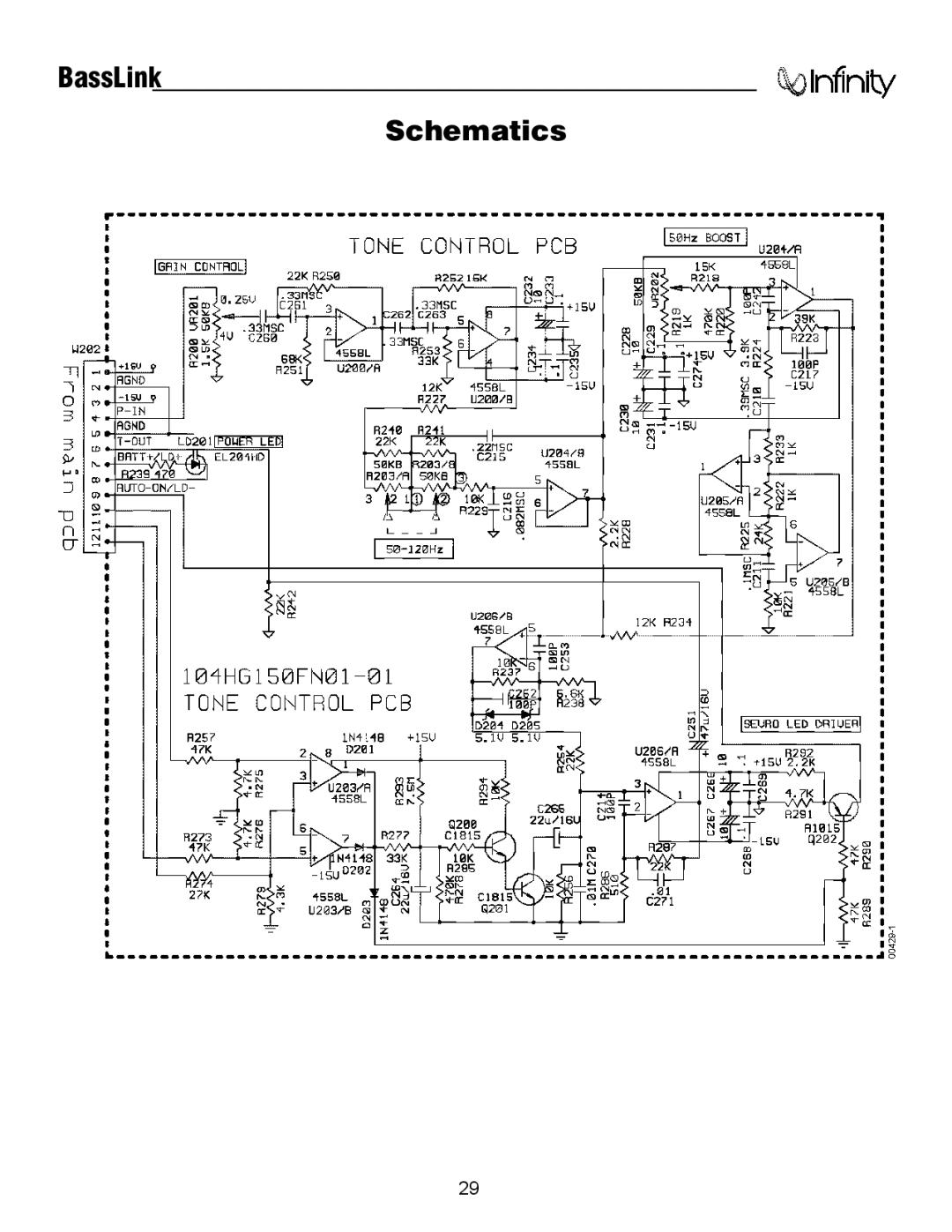 Infinity Bass Link service manual BassLink Schematics 