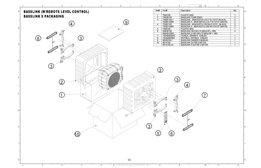 Infinity Bass Link service manual Plastic BAG 