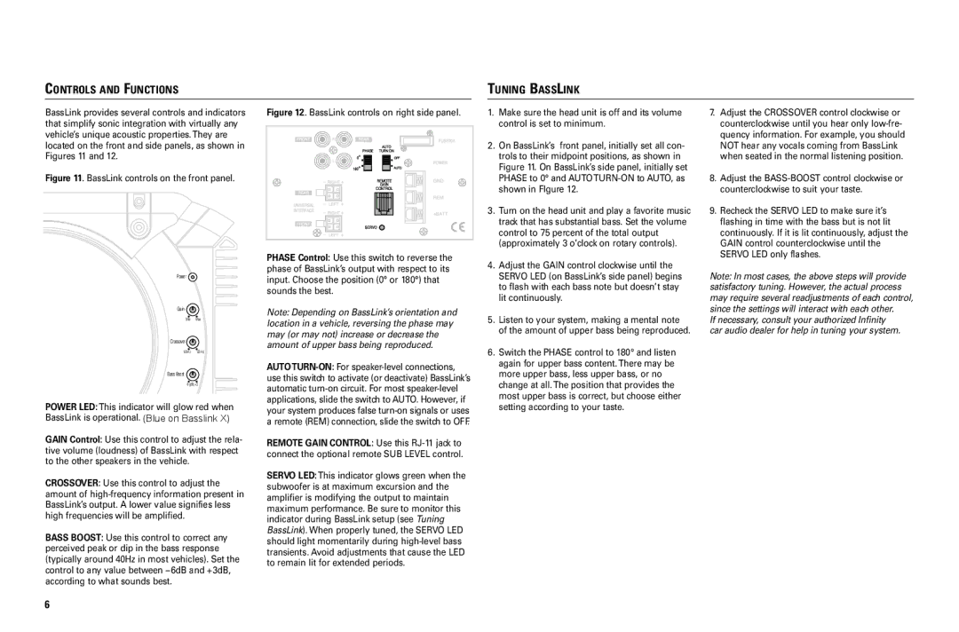 Infinity Bass Link service manual Gnd 