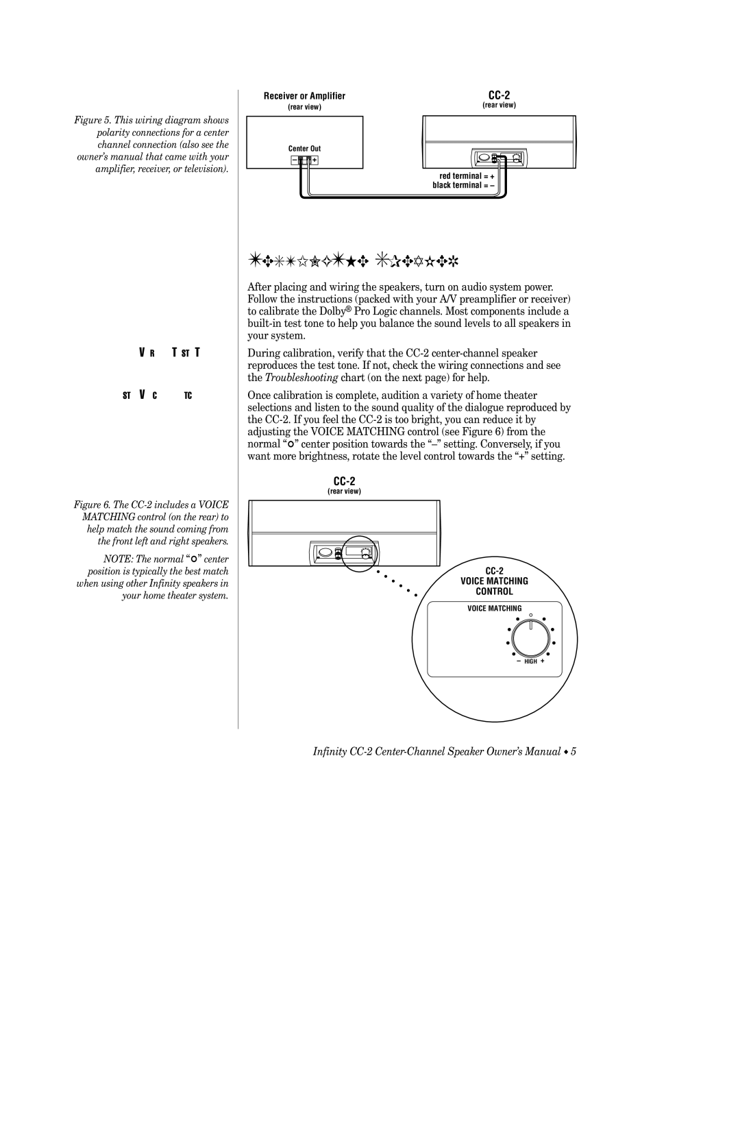 Infinity CC-2 owner manual Testing the Speaker 