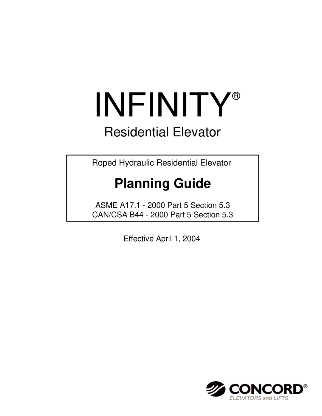 Infinity CPG-INFVER01 manual Infinity 