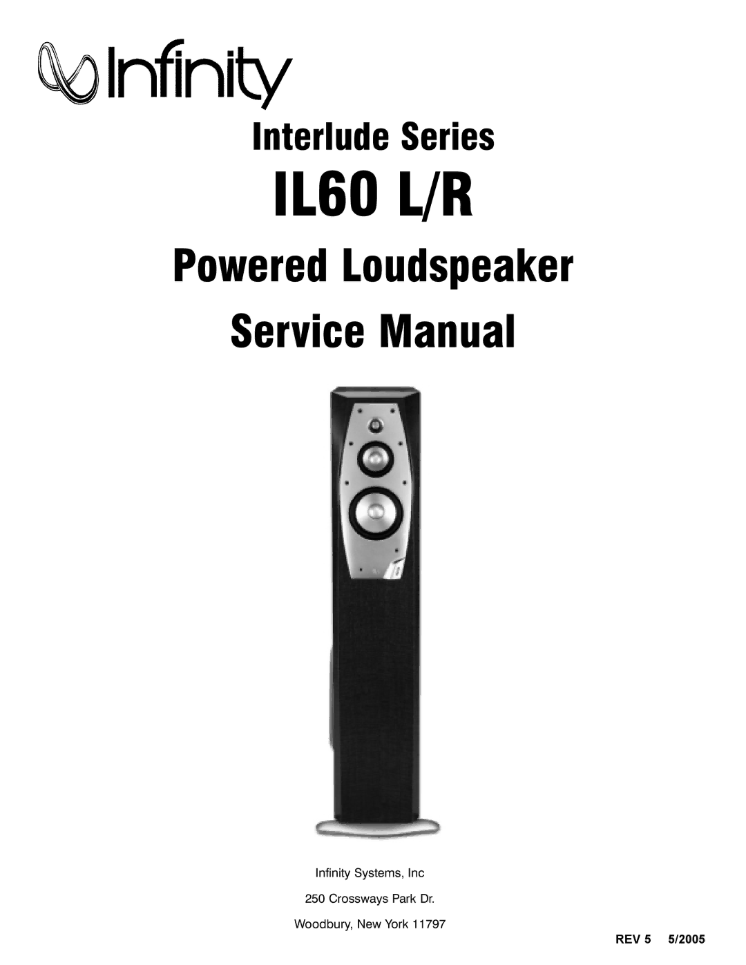 Infinity IL60 L/R service manual 