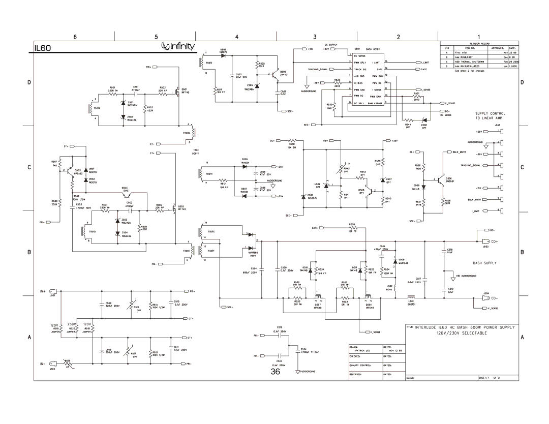 Infinity IL60 L/R service manual 