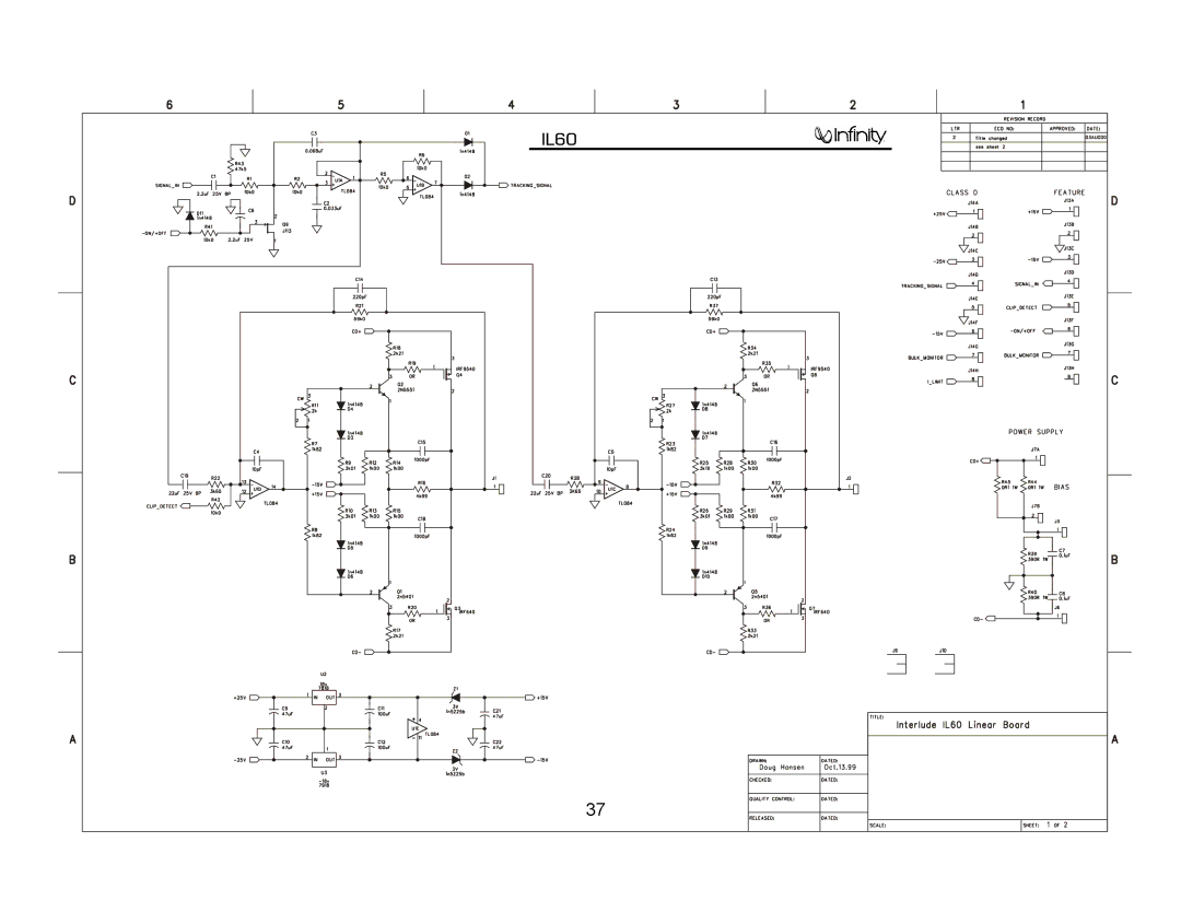 Infinity IL60 L/R service manual 